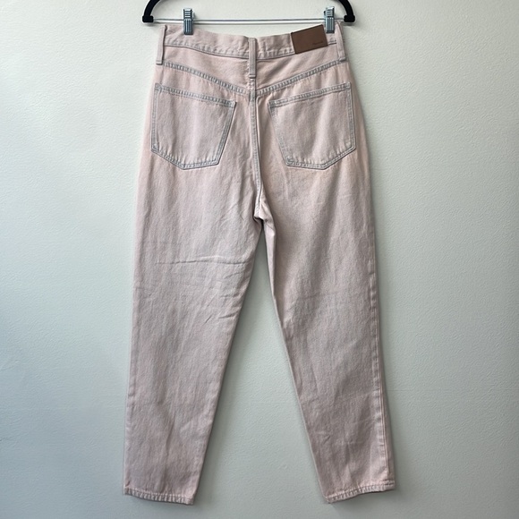 Madewell High Rise Mom Jeans Pink Denim Size 27 4 Overdyed Edition Small - Picture 3 of 8